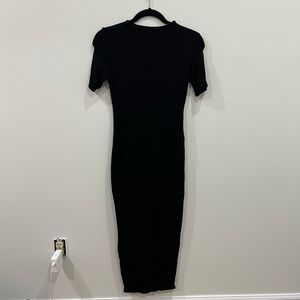 COPY - HIGH NECK BLACK BODYCON MAXI DRESS